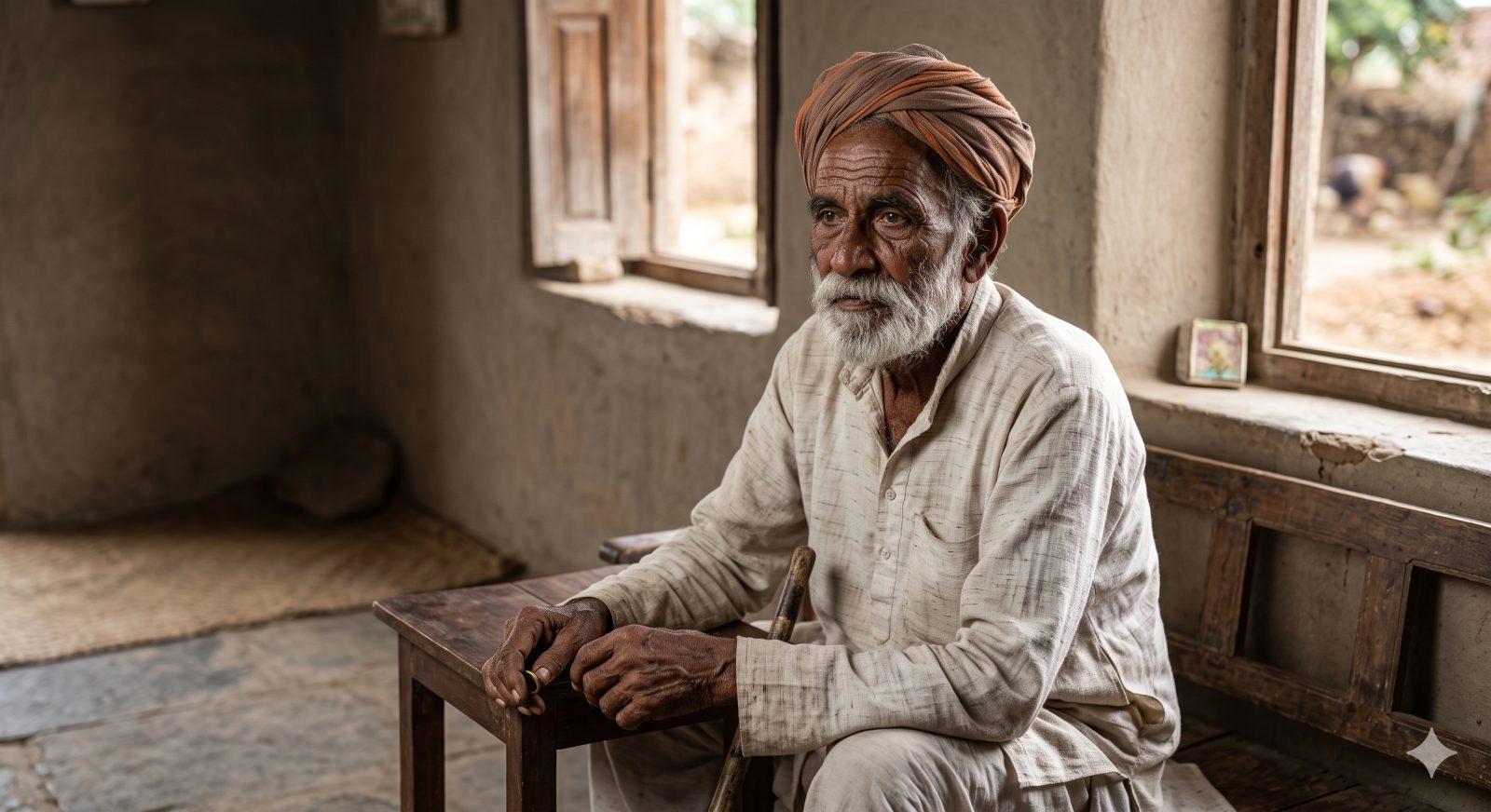 Community elder, flood-affected district